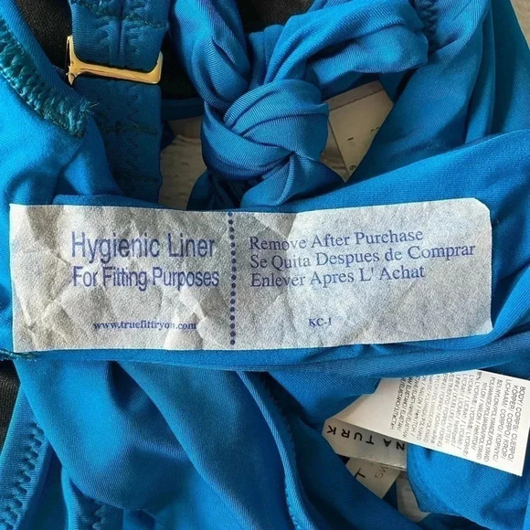 NWT ~ TRINA TURK Getaway Solid Tie Bandeau One Piece Swimsuit - Picture 5 of 7